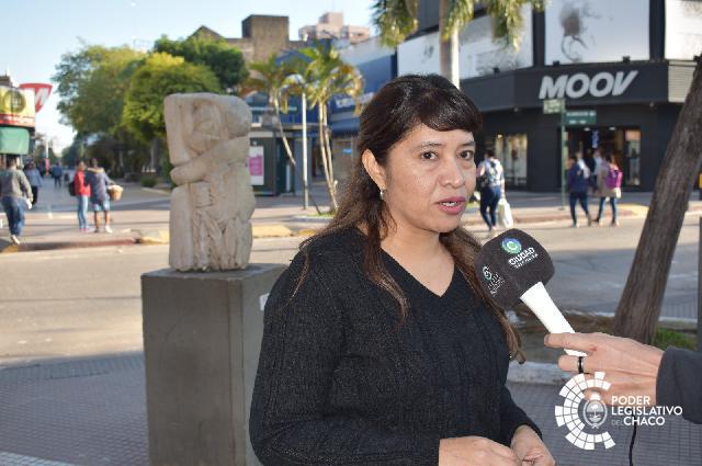 Semana de Mayo: la diputada Charole repartió escarapelas en la peatonal de Resistencia